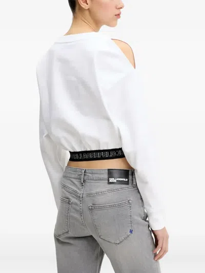 Karl Lagerfeld Jeans Waistband Sweatshirt In White