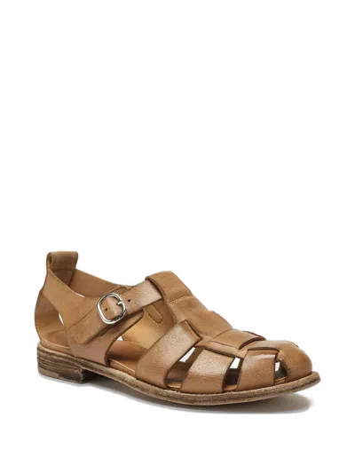 Officine Creative Lexikon 536 Leather Sandals In Brown