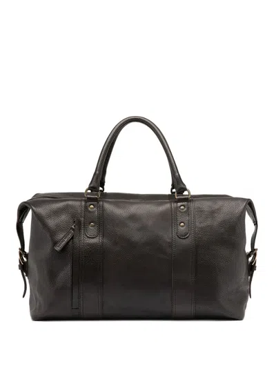Officine Creative Rare 045 Buckle-fastening Leather Travel Bag In Black