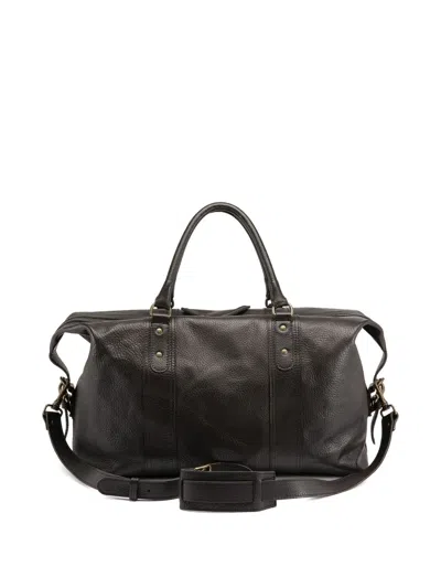 Officine Creative Rare 045 Buckle-fastening Leather Travel Bag In Black