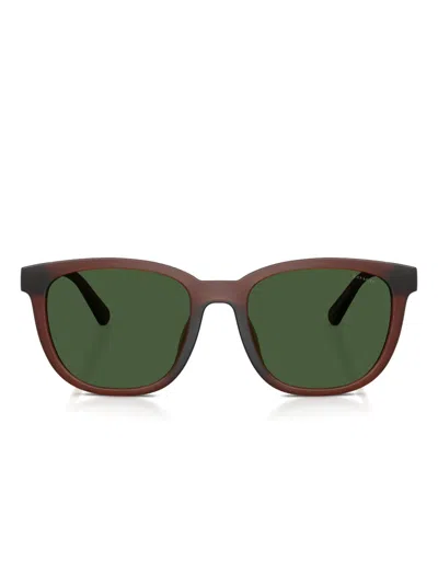 Coach Textured Square Sunglasses In Green