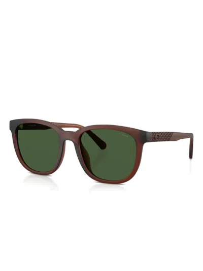 Coach Textured Square Sunglasses In Green