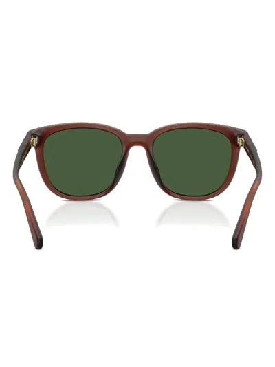 Coach Textured Square Sunglasses In Green