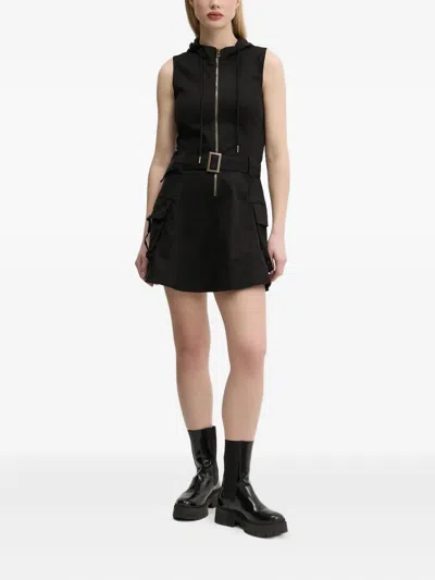 Desigual Utility Dress With Hood In Black