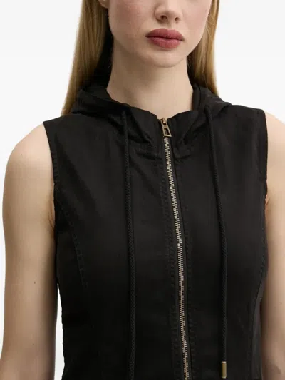 Desigual Utility Dress With Hood In Black