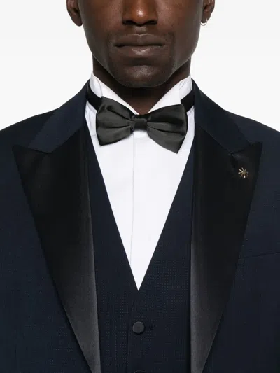 Manuel Ritz Peak-lapel Single-breasted Dinner Suit In Blue