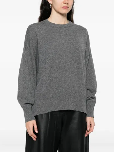 Be You Beyou Cashmere Crewneck Sweater In Gray