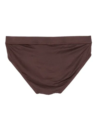 Dsquared2 Logo-patch Briefs In Brown