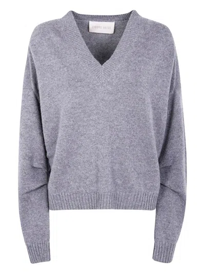 Circus Hotel V-neck Wool Sweater In Blue