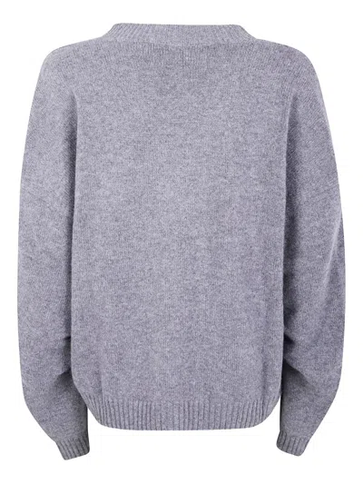 Circus Hotel V-neck Wool Sweater In Blue