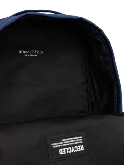 Marc O'polo Medium Logo-patch Backpack In Blue