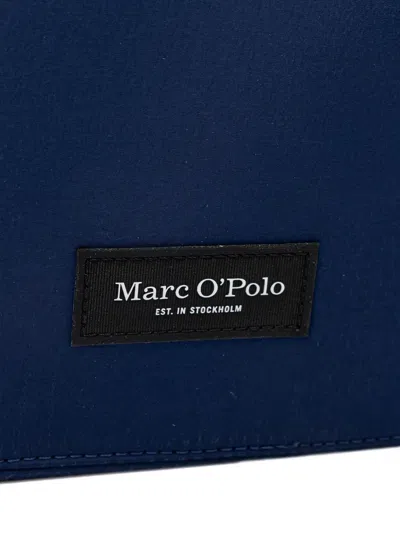 Marc O'polo Medium Logo-patch Backpack In Blue