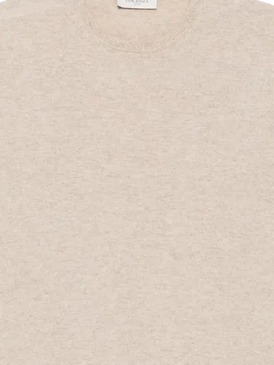 Piacenza Cashmere Classic Crew Neck Cashmere Sweater In Neutral