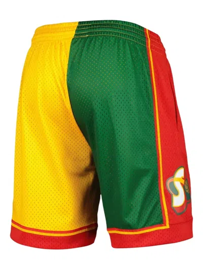 Mitchell & Ness Nba Seattle Supersonics 1995 Split Swingman Shorts In Multi