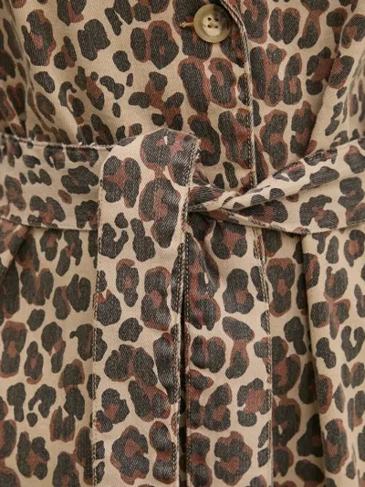 Never Fully Dressed Leopard-print Belted Coat In Animal Print