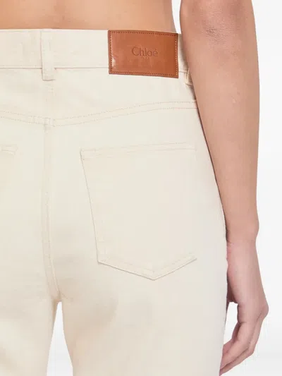 Chloé Chloè Jeans White In Brown