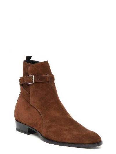 Shop Saint Laurent 'wyatt 30' Boot In Coffy