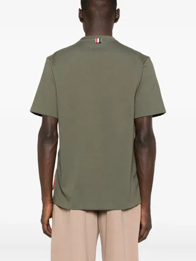 Thom Browne Pocket-detail T-shirt In Gray