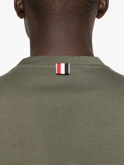 Thom Browne Pocket-detail T-shirt In Gray
