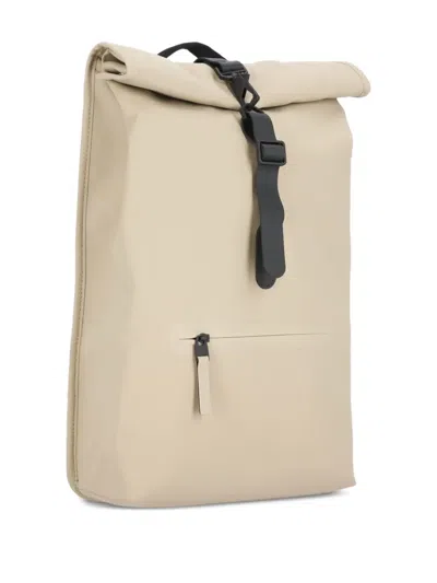 Rains Medium Rolltop Rucksack Backpack In Neutral