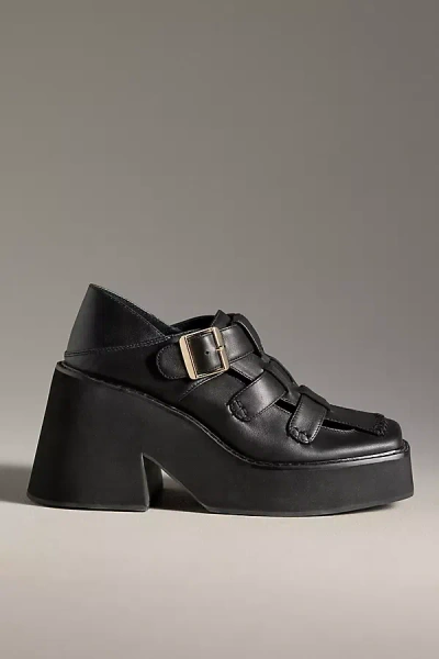 Cecelia New York Marsh Fisherman Platform Heels In Black