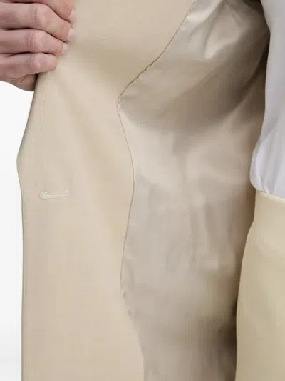 Isabelle Blanche Blazer With Rhinestone And Mother-of-pearl Embellishments In Neutral