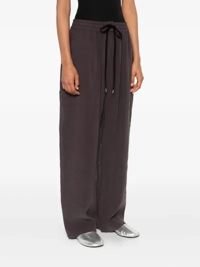 Studio Nicholson Drawstring Casual Pants In Gray