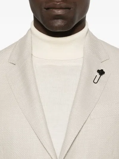 Lardini Patch Pocket Two Button Jacket In Gray