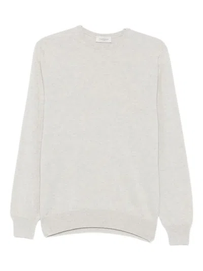 Piacenza Cashmere Finely Knit Cashmere Sweater In White