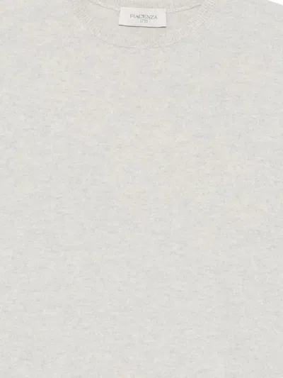 Piacenza Cashmere Finely Knit Cashmere Sweater In White