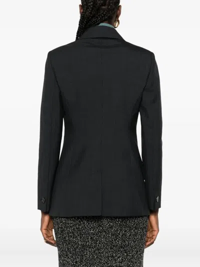 Gucci Wool Silk Gabardine Jacket In Black