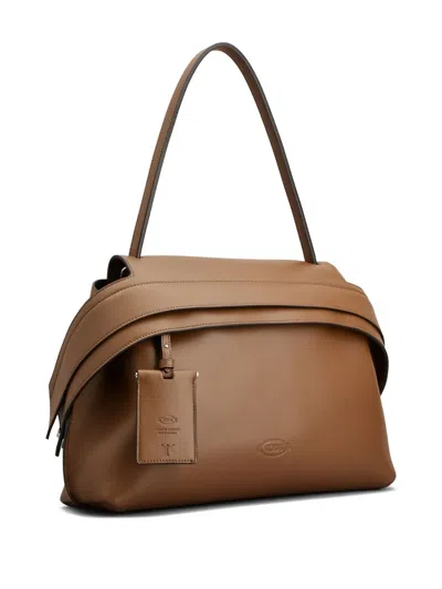 Tod's Medium Shoulder Bag Structured Shape In Brown