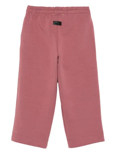 Msgm Logo-print Drawstring Trousers In Pink