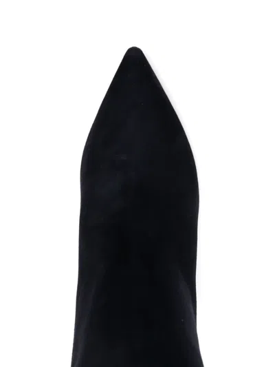 Thea Mika 50mm Pointed-toe Block-heel Boots In Blue