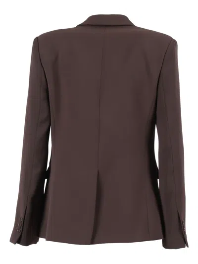 P.a.r.o.s.h Tailored Blazer With Structured Shoulders In Brown