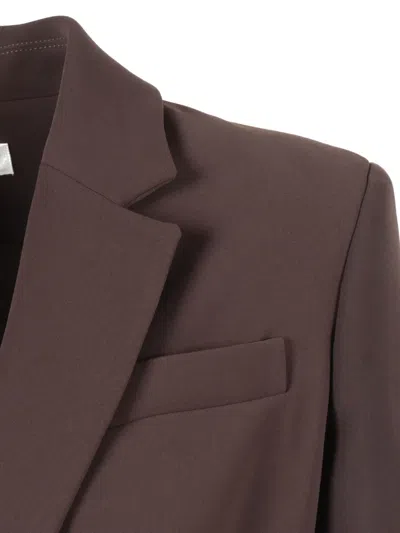 P.a.r.o.s.h Tailored Blazer With Structured Shoulders In Brown