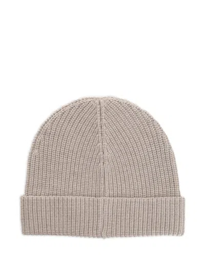 Isabel Marant Wool Hat With Logo Patch In Neutral