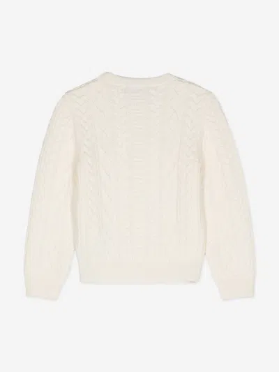 Versace Kids Cable Knit Jumper In White
