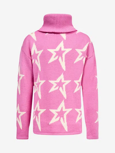 Perfect Moment Star Dust Merino Wool Sweater Y6 In Pink