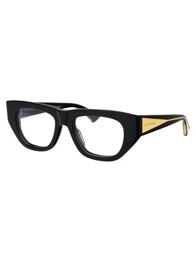 Bottega Veneta Black Crystal Transparent Acetate Glasses