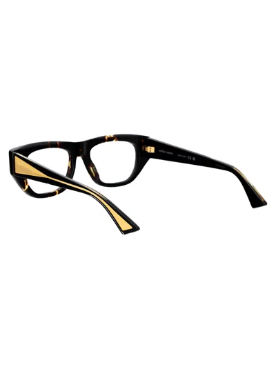 Bottega Veneta Havana Acetate Optical Glasses In Black