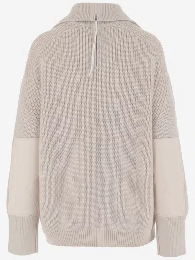 Carven Wool Zip-up Sweater In Multi