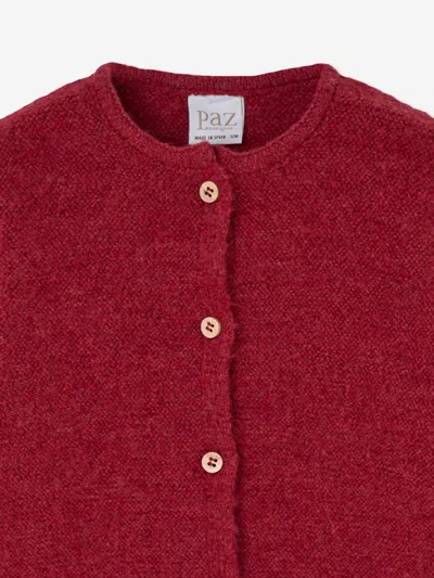 Paz Rodriguez Baby Knitted Cardigan In Red