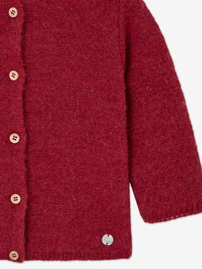 Paz Rodriguez Baby Knitted Cardigan In Red