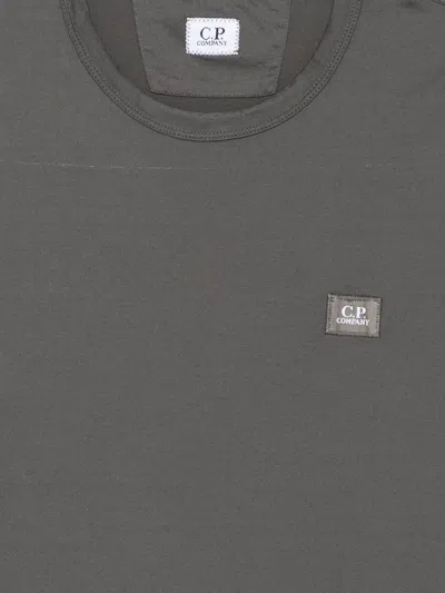 C.p. Company Logo-patch Cotton T-shirt In Green
