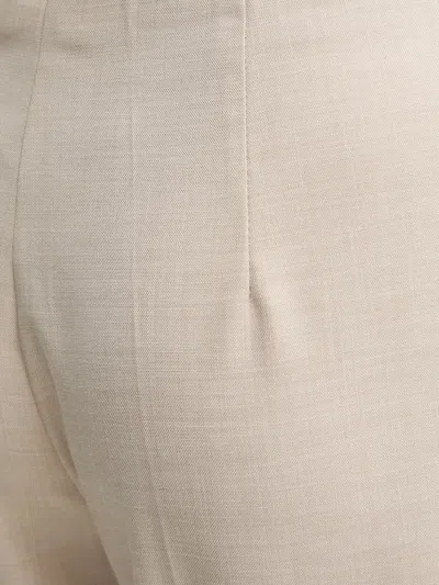 Sandro Ferrone Wrap-front Darted Trousers In Neutral