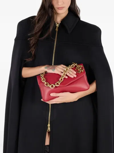 Roberto Cavalli Shoulder Bag With Chain And Charm In Red