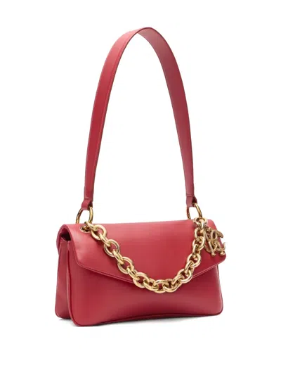 Roberto Cavalli Shoulder Bag With Chain And Charm In Red
