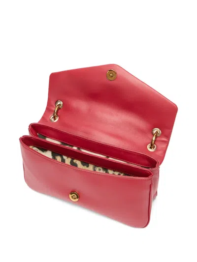 Roberto Cavalli Shoulder Bag With Chain And Charm In Red