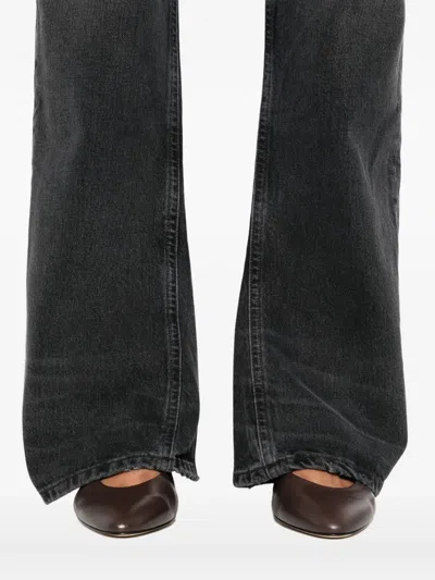 Agolde Mid-rise Kick Boot Jeans In Black